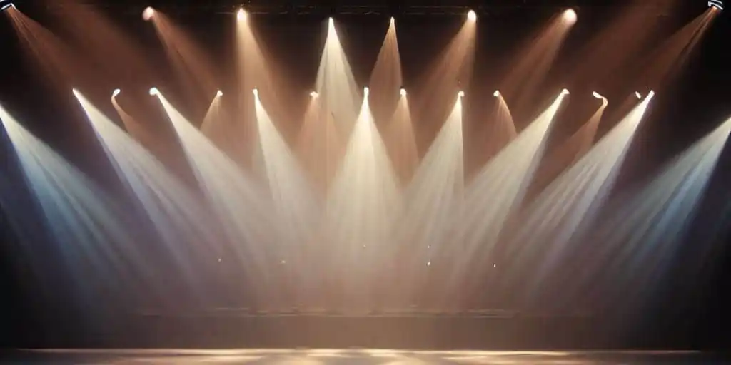 Widowiskowe oświetlenie na scenie